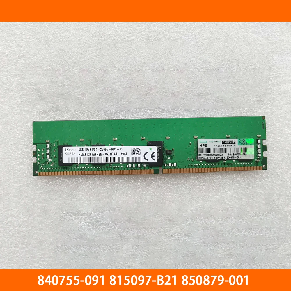 

Серверная память для HP 840755-091 815097-B21 850879-001 8 Гб DDR4 2666 1RX8 PC4-2666V-R ECC полностью протестирована