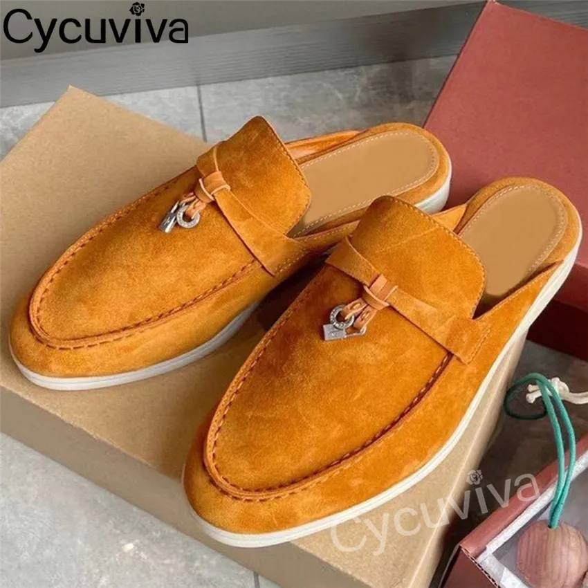 

Женские замшевые шлепанцы с бахромой, Сланцы на платформе, плоская подошва, кожаные пляжные повседневные полутапочки, лето