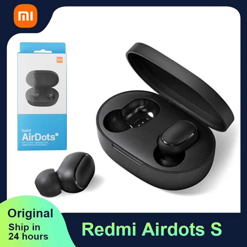 

Xiaomi Redmi Airdots S Earbuds Original Mi Tws Wireless Earphone Bluetooth Ai Control Gaming Headset With Mic Noise Reduction