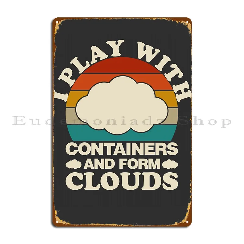 Облачный компьютер Металлический Знак Персонализированный клубный гараж