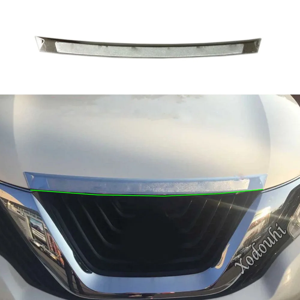 For Nissan Murano 2015 2016 2017 2018 2019 Car Styling Garnish Cover Panel Front Engine Machine Grille Hood Stick Lid Trim Lamp