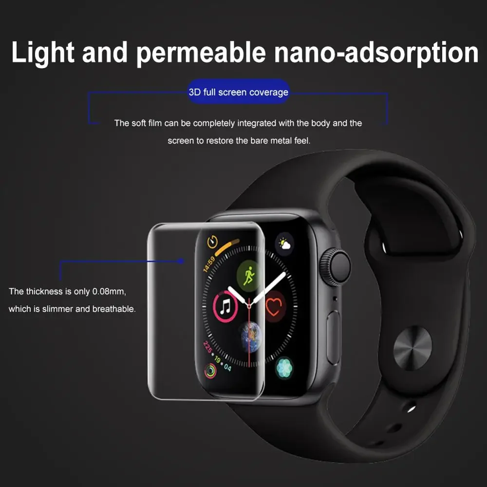 Гидрогелевая защитная пленка для экрана Apple Watch серии 1/2/3/4 2/5/10 шт