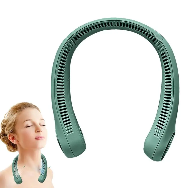 

Neck Fan Low Noise Neck Around Fan With LED Lights Indoor Cooling Gadgets Fan With Color Changeable Light For Cooking Learning