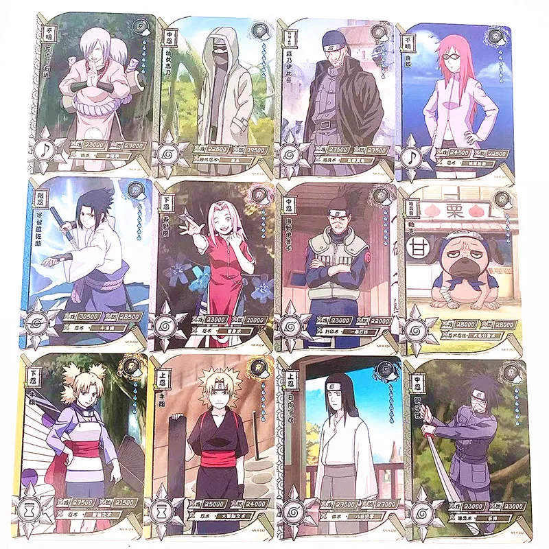 

New Naruto Cards Letters Paper Card Letters Games Children Anime Peripheral Character Collection Kid's Gift Playing Card Toy