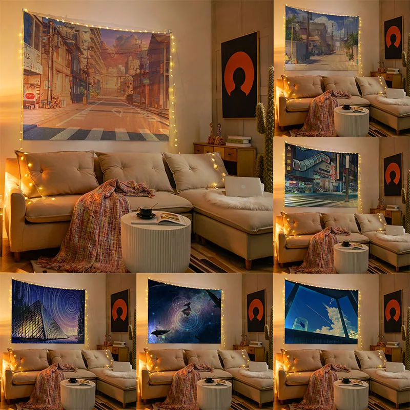 

Anime Tapestry Wall Decor Home Interior Scene Art Hanging Background Cloth