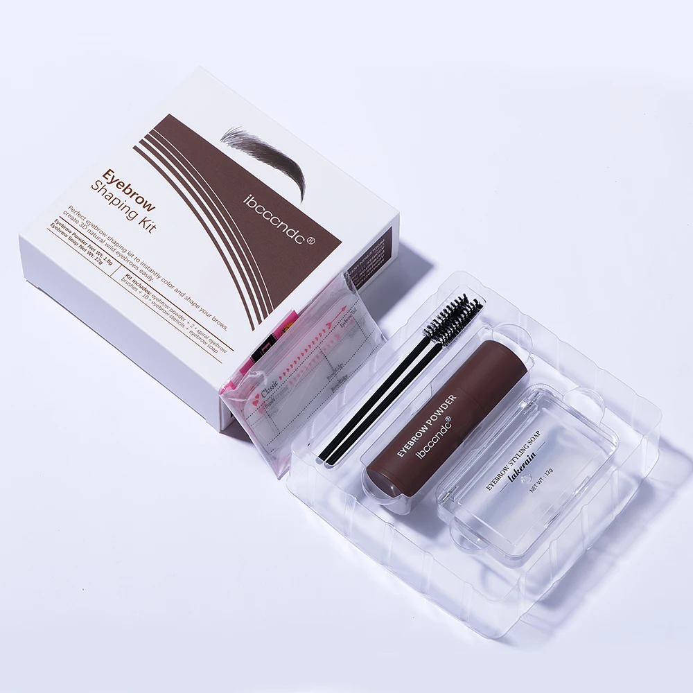 

Brow Stamp Shaping Kit Eyebrow Stamp with Brow Soap Long Lasting Natural Shape Browstamp Contouring Stick Makeup Set