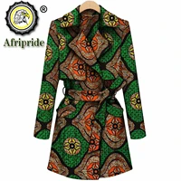 african coats for women bazin riche ankara print pure cotton coats private custom wax batik lining outwear long jacket s1824017