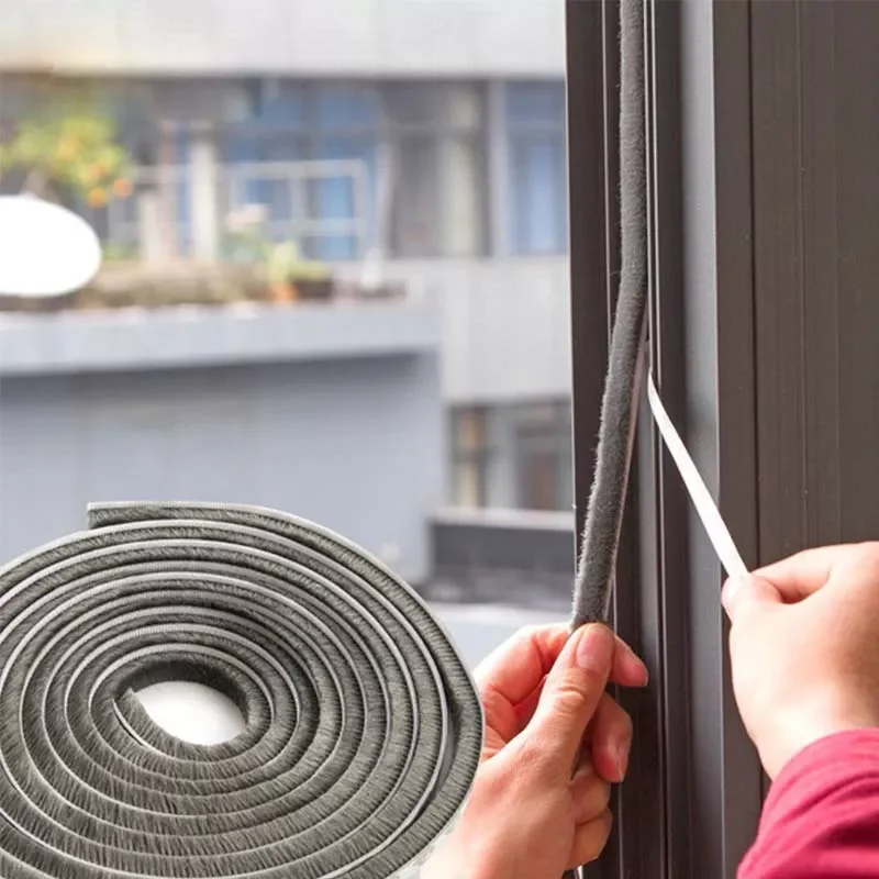 

Meters Self-Adhesive Door Window Seal Strip Home Door Window Sound Insulation Wind-proof Strip Gasket Pile Weatherstrip