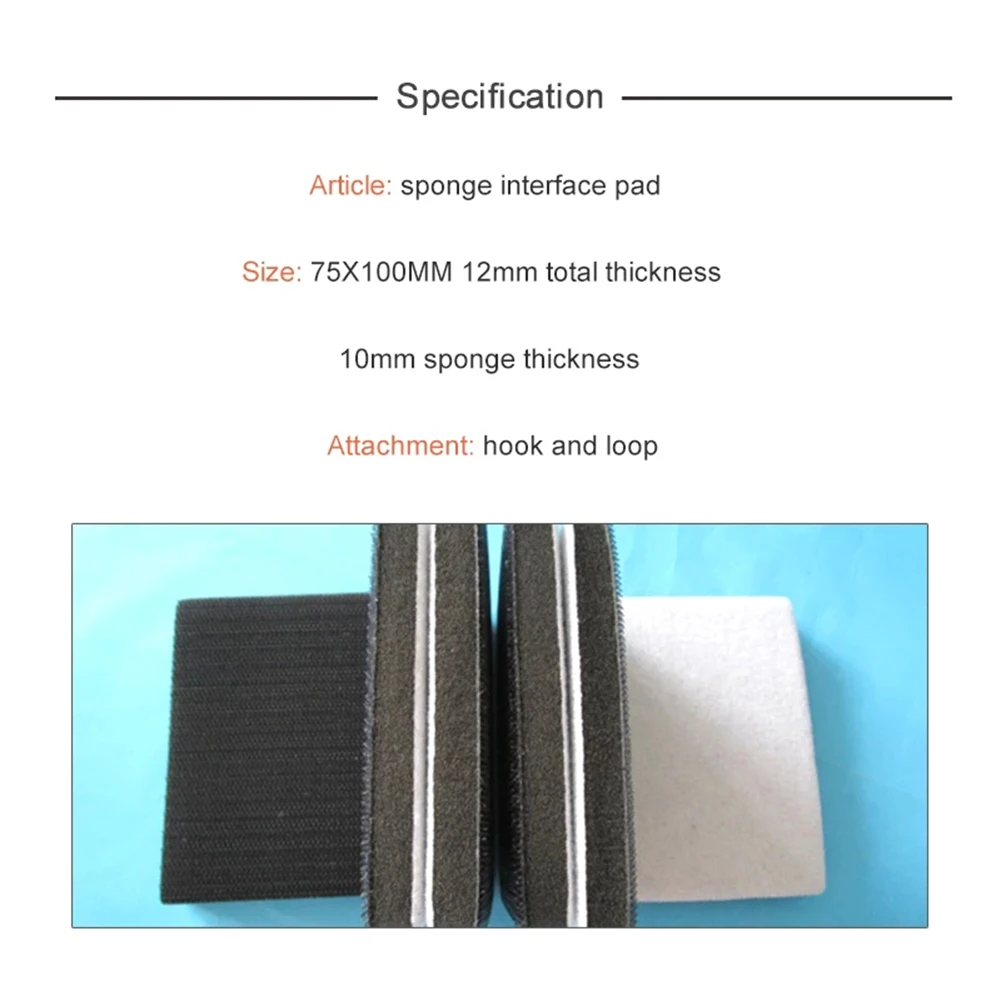 

Tools Interface Pad Sander Backing Hook&Loop Interface Pad Sponge White