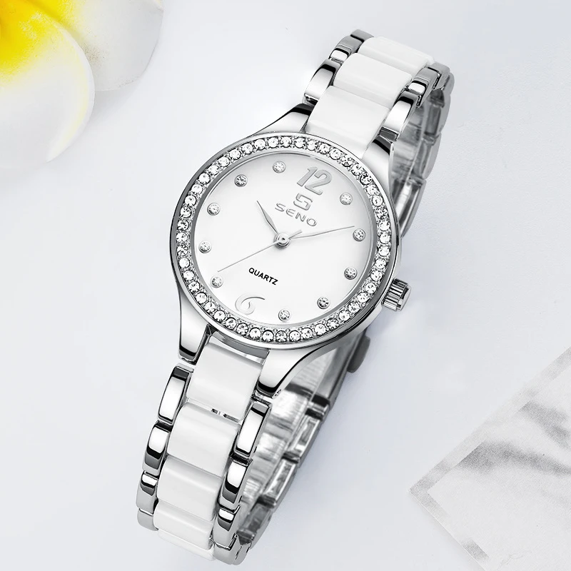 2023 New Ceramics Watch For Women Luxury Brand Waterproof Rose Gold Elegant Ladies Wrist Watches Relogio Feminino