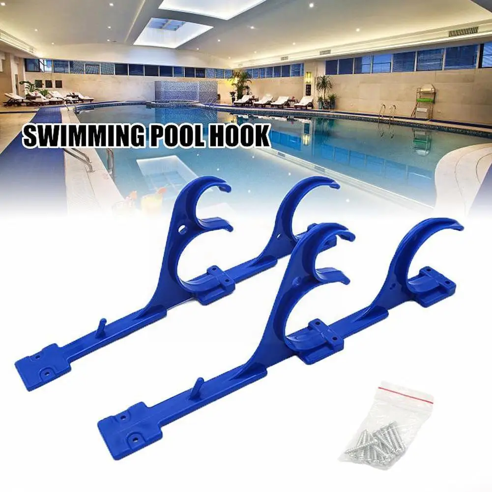 

Pool Pole Hanger Leaf Rakes Vacuum Hose With Screw Plastic Purpose Outdoor Blue Brushes Skimmers Garden Tools Holder Multi N2v0