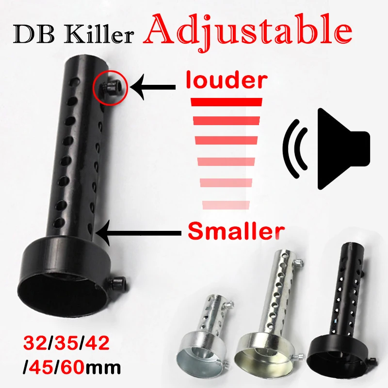 

35mm 42mm 45mm 48mm 60mm Yoshimura Exhaust Muffler Adjustable DB Killer Silencer Reduce Noise Sound For Akrapovic For SC For AR