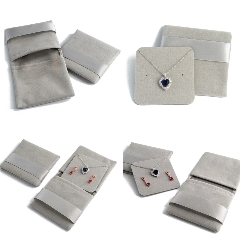 

Reusable Bags Small Jewelry Bags Jewelry Storage Bag Thicken Flat Knitted for Jewelry Necklaces Rings