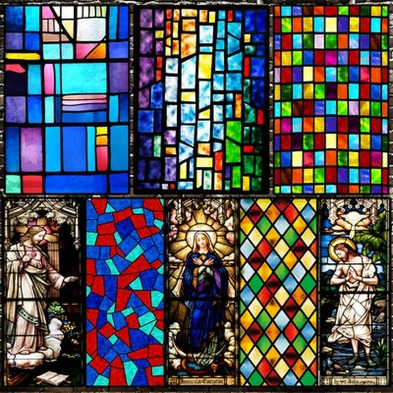 Retro Church Stained Glass Sticker Electrostatic Frosted Window Privacy Film Vinyl Stickers European Style Home Bathroom Decor