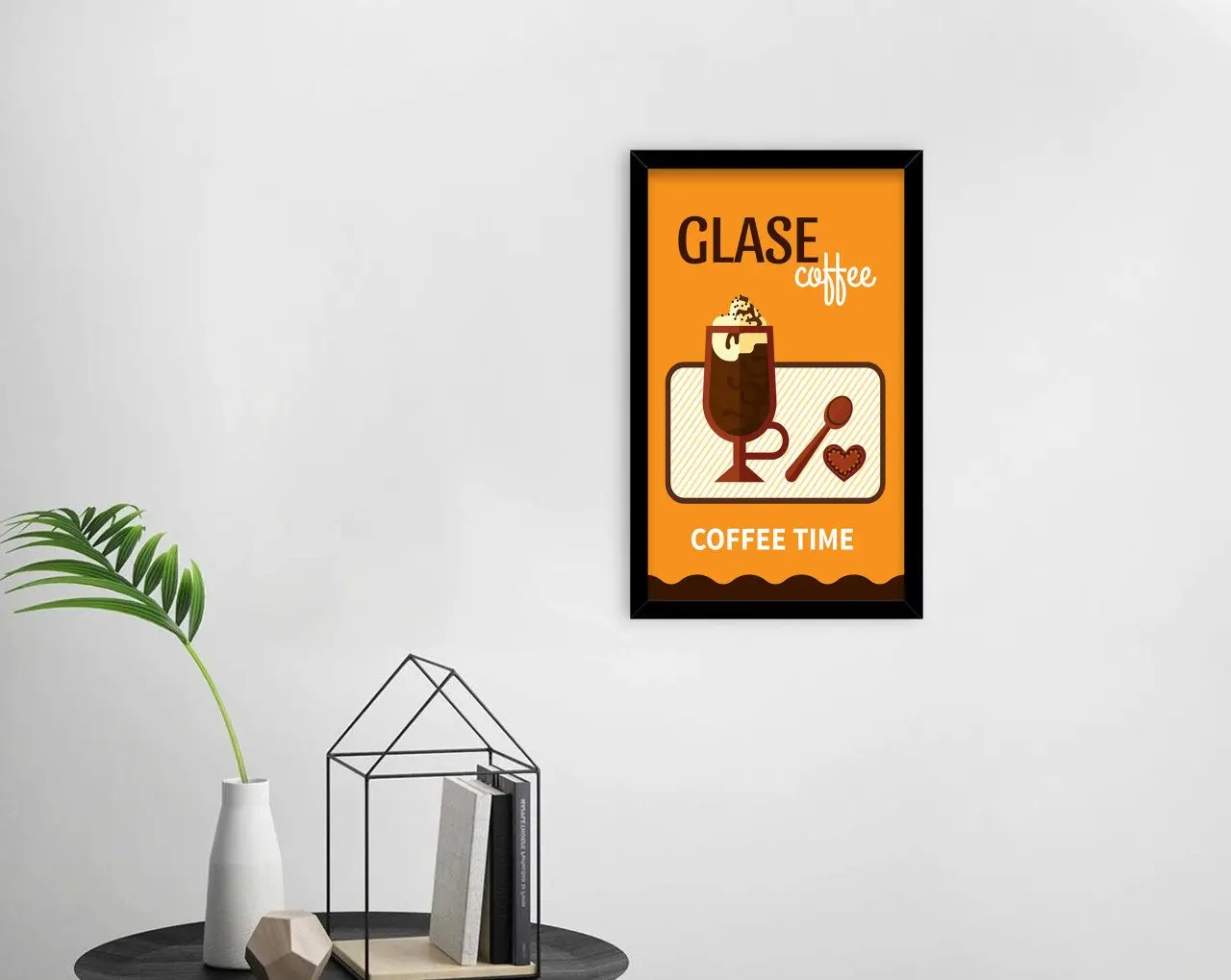 

BK Home Coffee Design Decorative Wood Black Framed Tablo-9