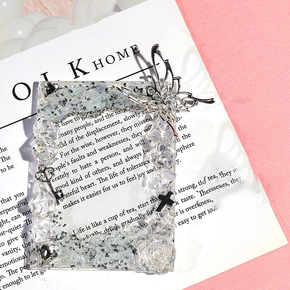 

Прозрачный акриловый чехол для фотокарточки с бабочкой и ракушкой