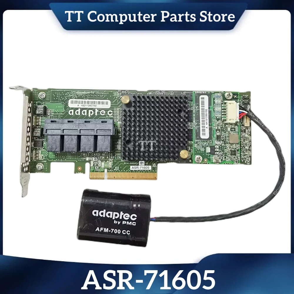 

TT For Adaptec ASR-71605 RAID Controller 16 Ports 2274400-R SAS Sata Raid Card AFM-700 1GB Cache PCI E RAID Expander& BBU