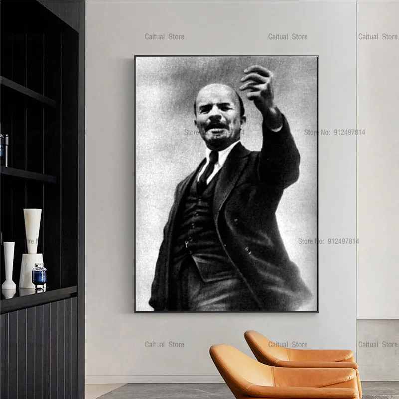 

Плакат Ленин и Сталин - Великий Лидер Советского Союза, печать на холсте