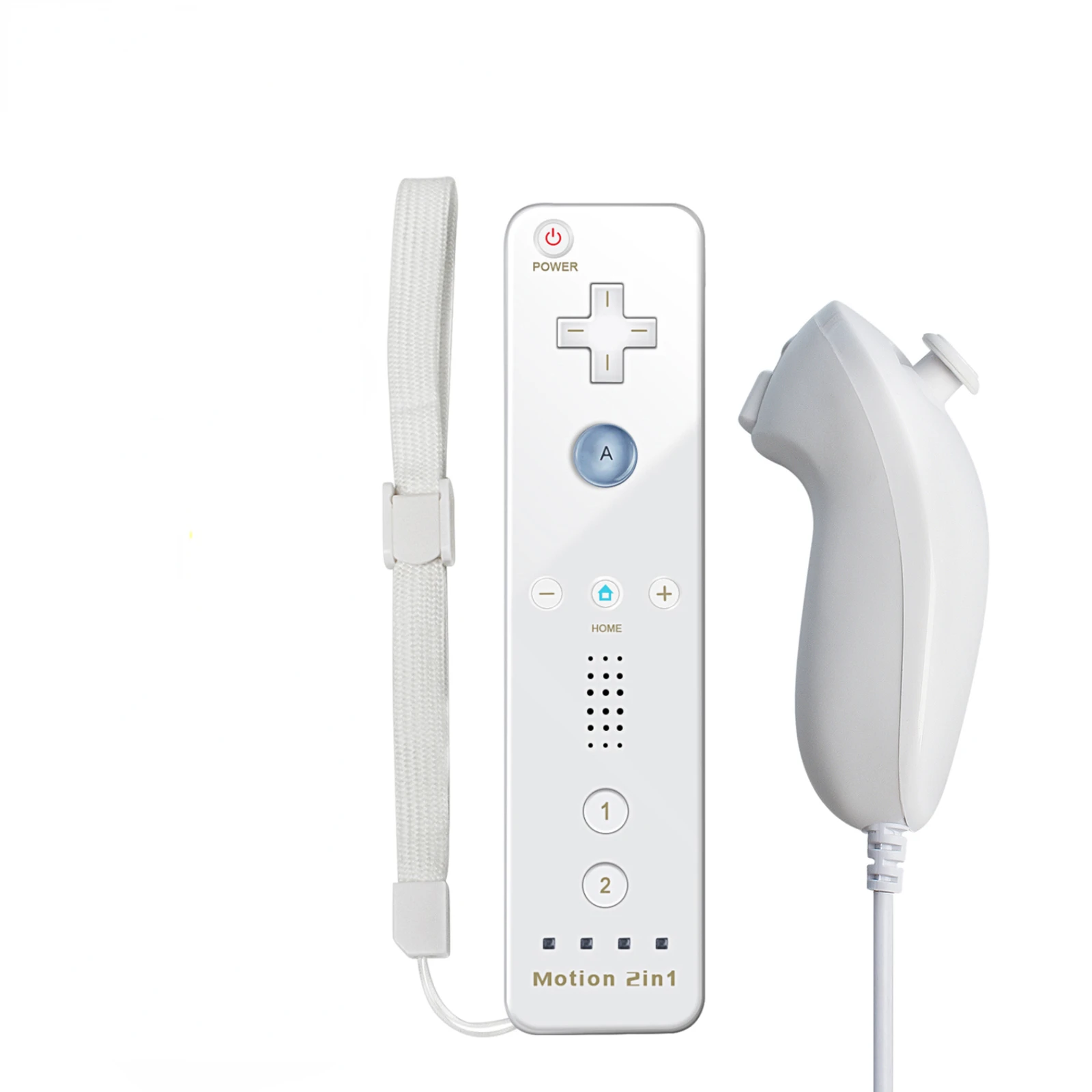 

5sets 2 In 1 Wireless Remote Gamepad Controller for Nintendo Wii Joystick Set Optional Motion Plus with Silicone Case