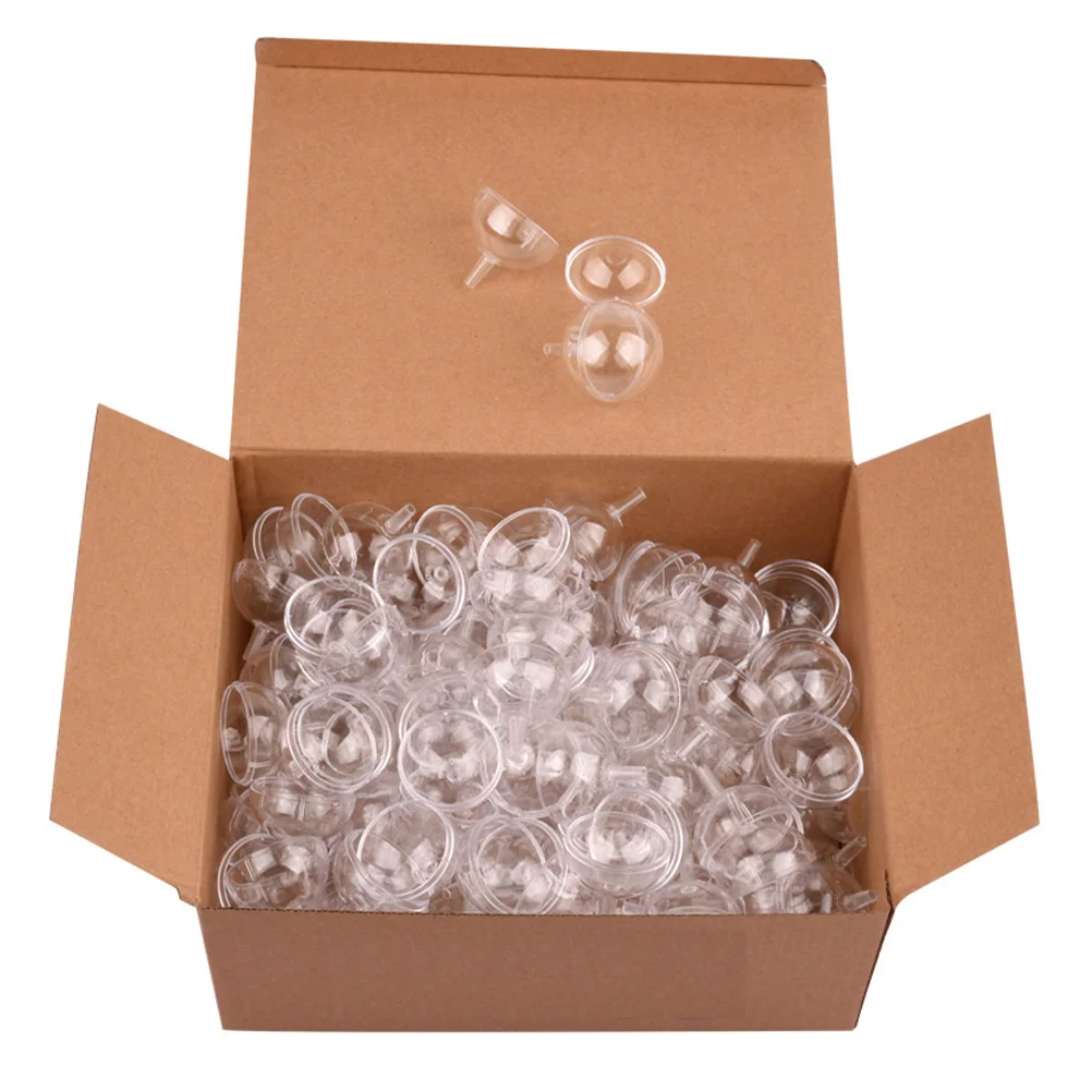 

100Pcs Air-corn Chocolate Wrapper Cups Plastic Package Balls (Transparent)