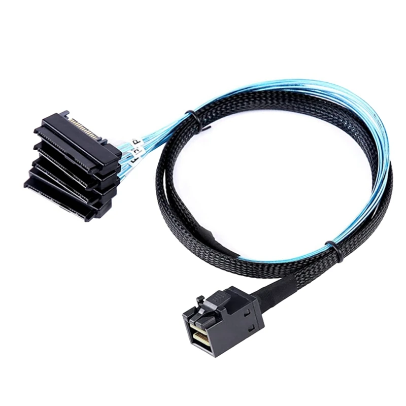 Mini SAS HD 12G SFF8643 To 4 SAS 29 Pin SFF8482 высокоскоростные кабельные разъемы с 15-контактным SATA контроллером разъема питания