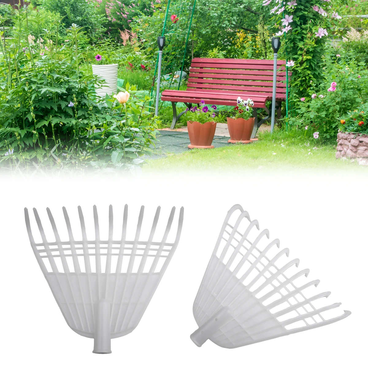 

1pcs Plastic Leaf Rake Head 12 Teeth Plastic Straw Rake For Gardens Yards Farms Garden Cleaning Tool Plant Care Accessories