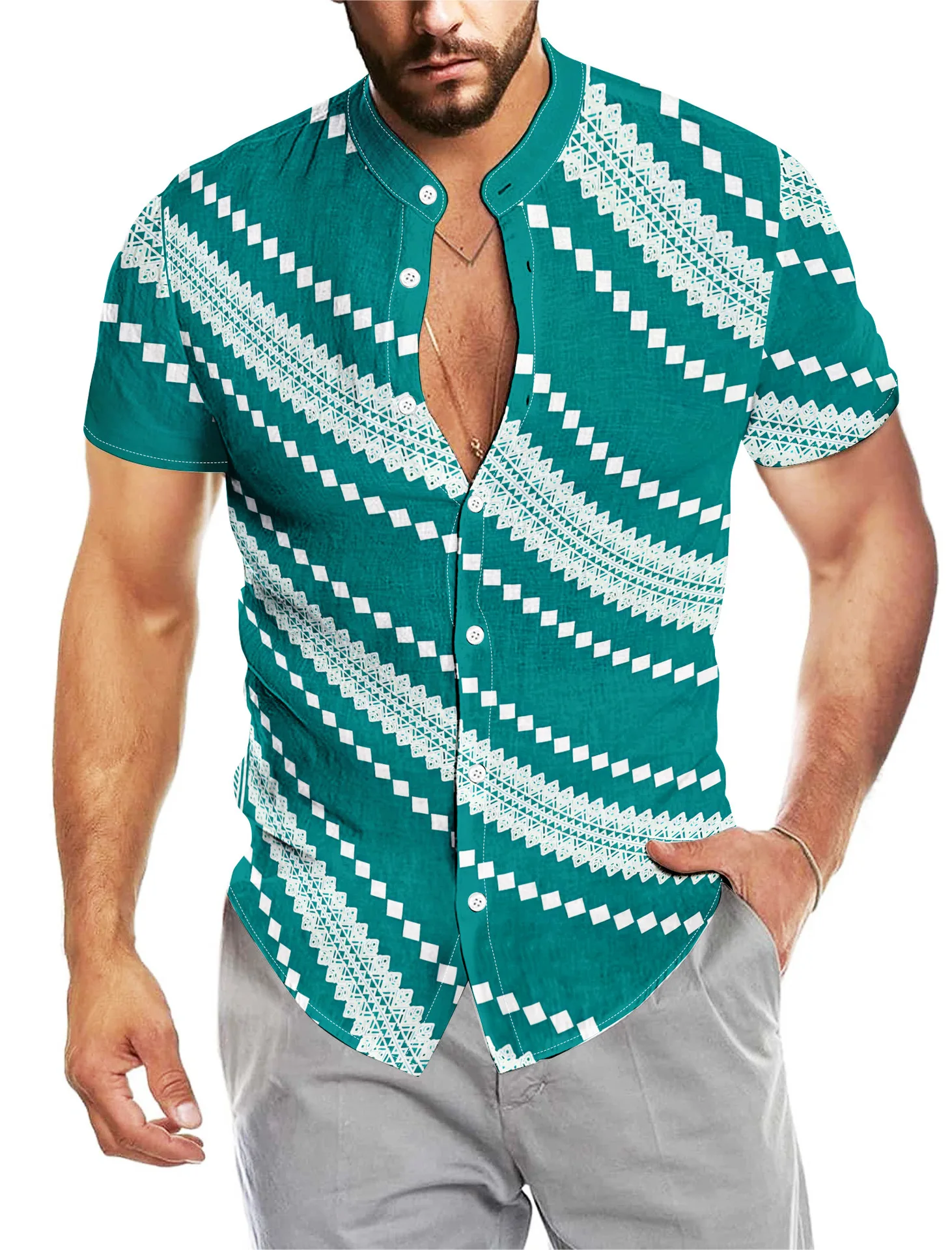 Уличная одежда в стиле Харадзюку 2024 Летняя Повседневная рубашка мужская с