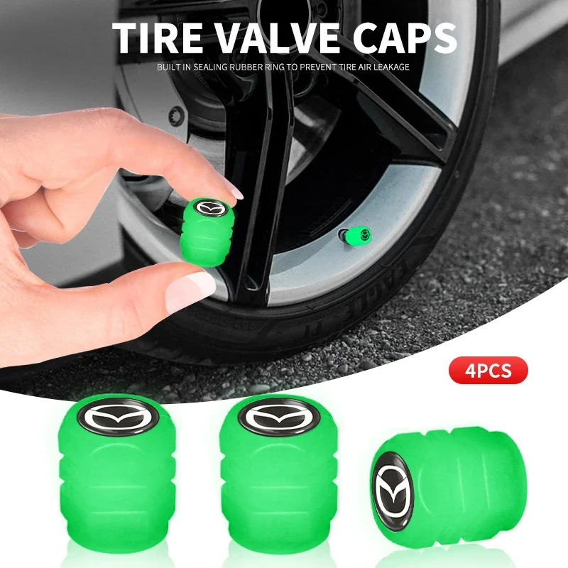 4 шт. светящиеся колпачки для автомобильных шин светящаяся крышка ступицы колеса