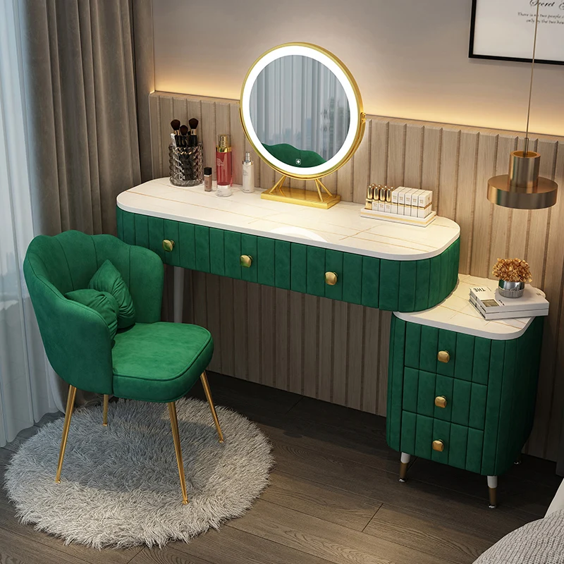 

Bedroom Mobiles Closets Mirror Makeup Tables Dressing Drawers LuxuryMirror Full Body White Nordic Furniture Dressing Table