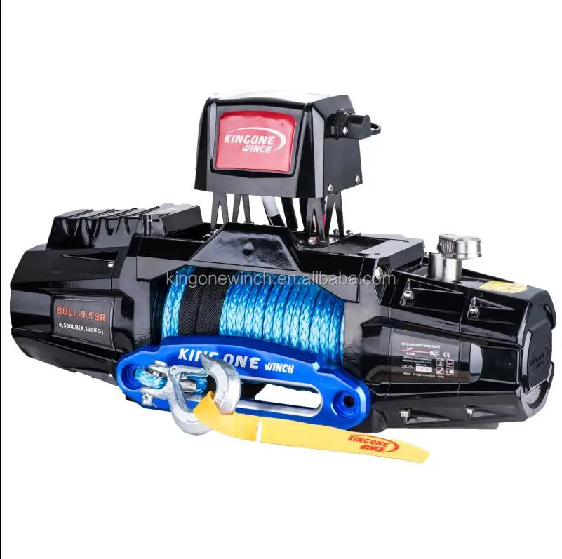 

KINGONE 9500lbs electric winch 12v offroad 4x4 winch with synthetic winch rope