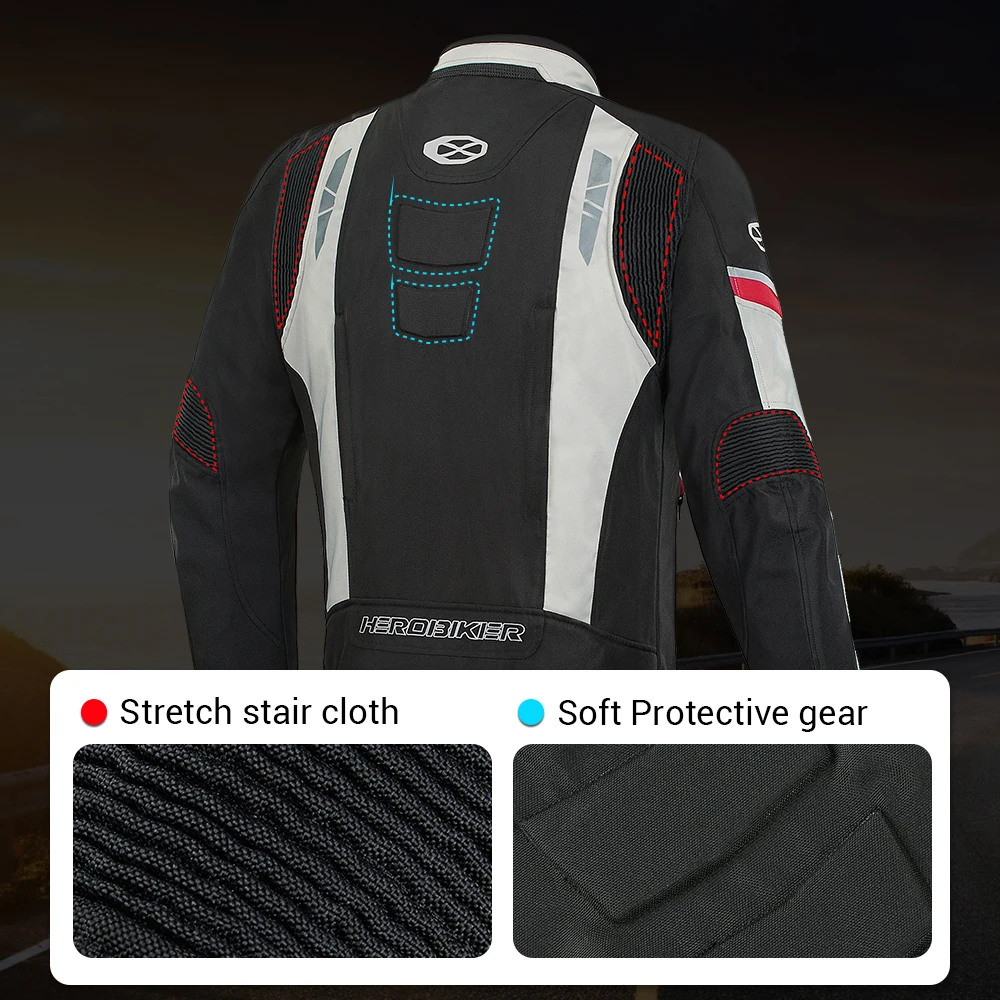 HEROBIKER Motorcycle Jacket Men Waterproof Chaqueta Moto Wearable Riding Racing Moto Protection Motocross Suit With Liner enlarge