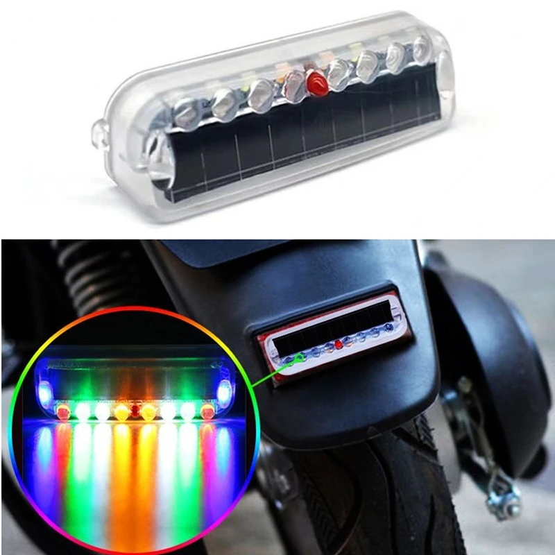 1 шт. мигающий светильник на солнечной батаресветодиодный для мотоцикла |