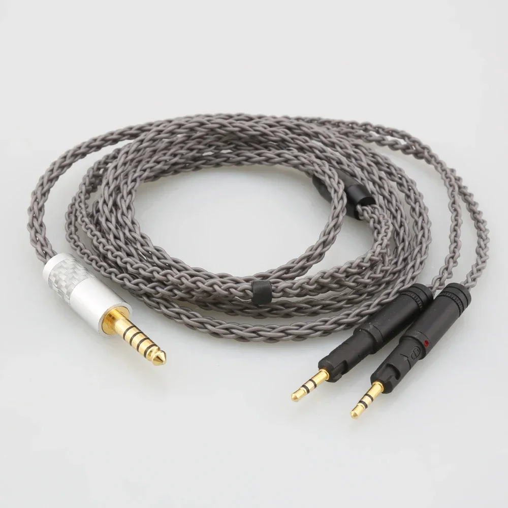 HiFi 4 мм 3 5 4pin XLR штекер 8 ядер 7N OCC посеребренный кабель для наушников R70X ATH-R70X R70X5