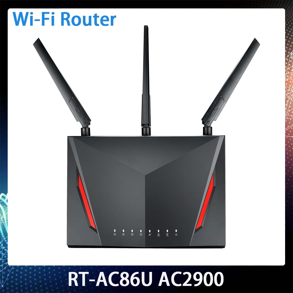 

Для Asus Wi-Fi роутера 2,4 ГГц/5 ГГц 1600 Мбит/с 4 порта Gigabit RT-AC86U AC2900