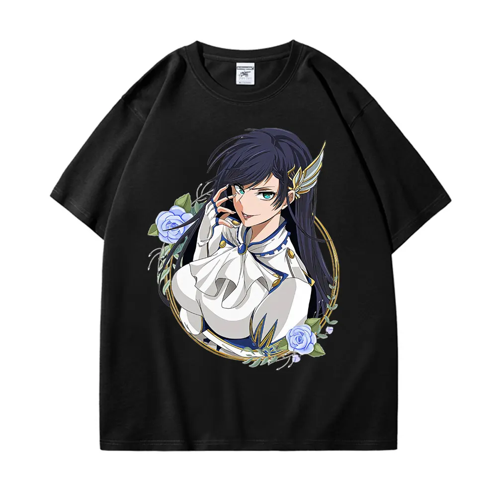 

Japan Anime Record of Ragnarok Brunhild T Shirts Summer High Street Fashion Short Sleeve Casual 100%Cotton Oversized Tee Shirt