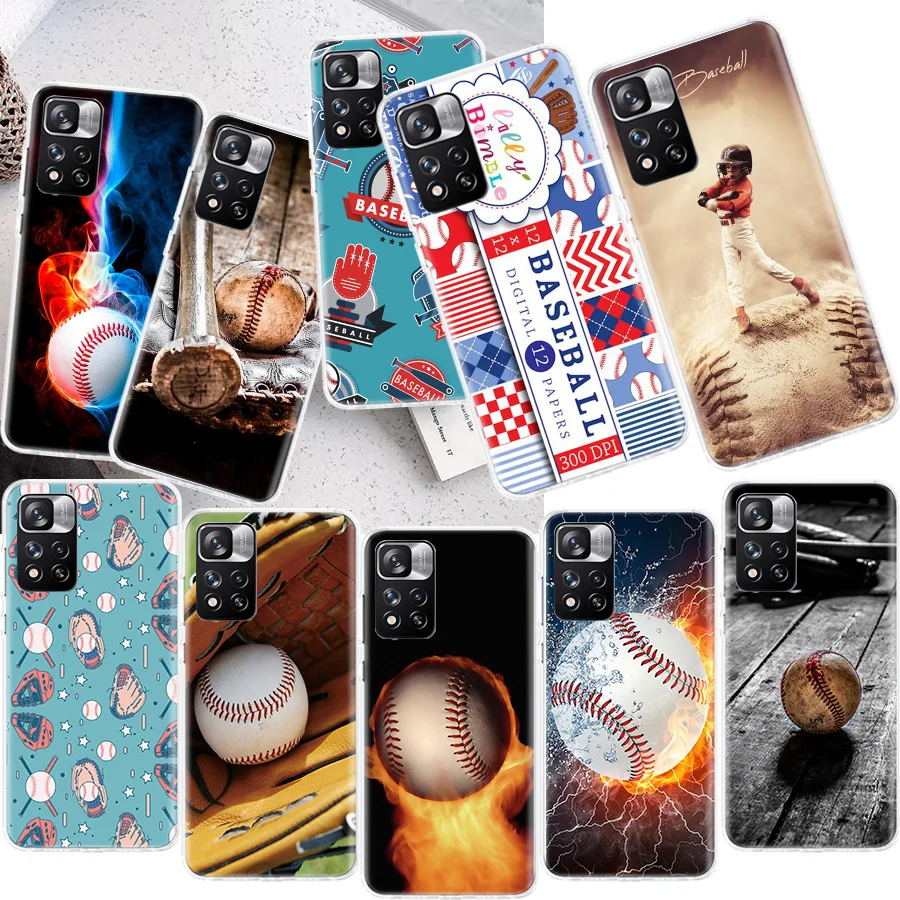 

Baseball Phone Case For Xiaomi X3 X4 GT NFC X5 Pro 5G M3 M4 M5 M5S Note 10 Lite F3 F2 Mi A1 A2 A3 CC9E Cover Soft Silicon Capa F