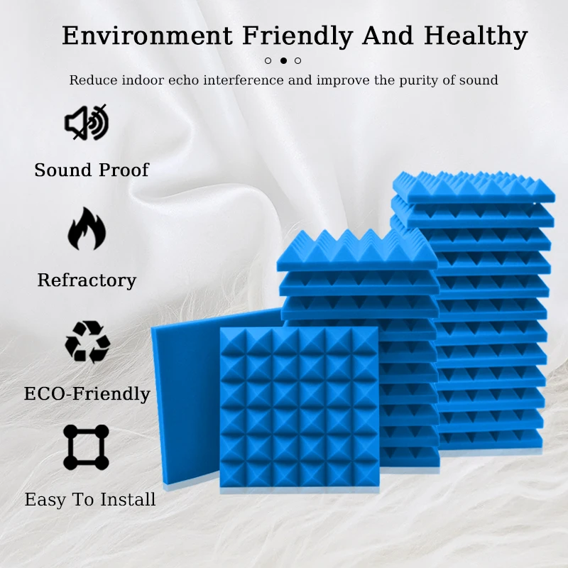 TOUO 6/12/24 шт. акустическая пена звуковая огнестойкая абсорбирующая обработка