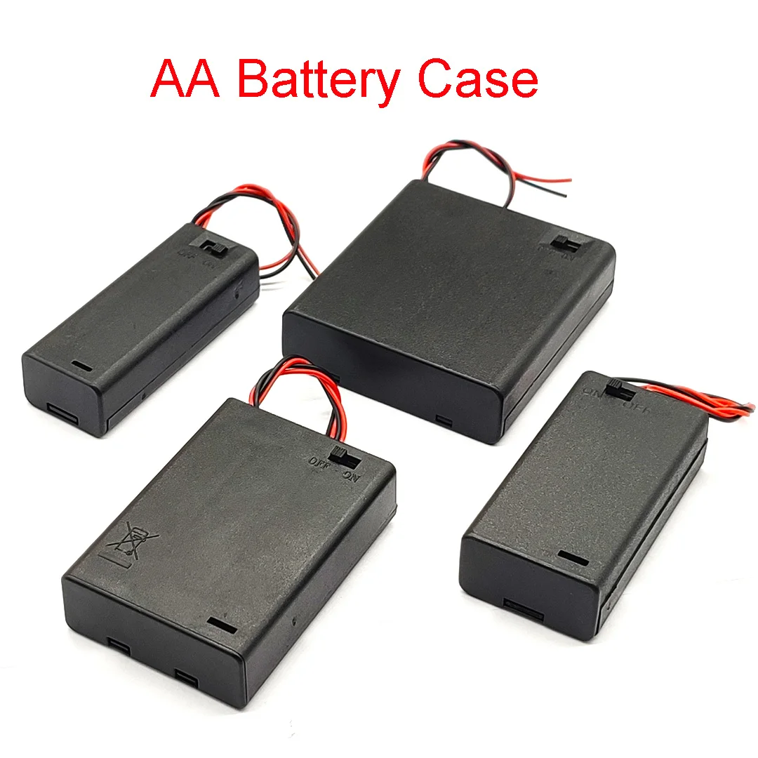 

1/2/3/4 Слот держатель батарейки AA коробка для батарей AA Чехол держатель батарейки AA 1x 2x 3x 4x чехол для батарейки AA с переключателем DIY