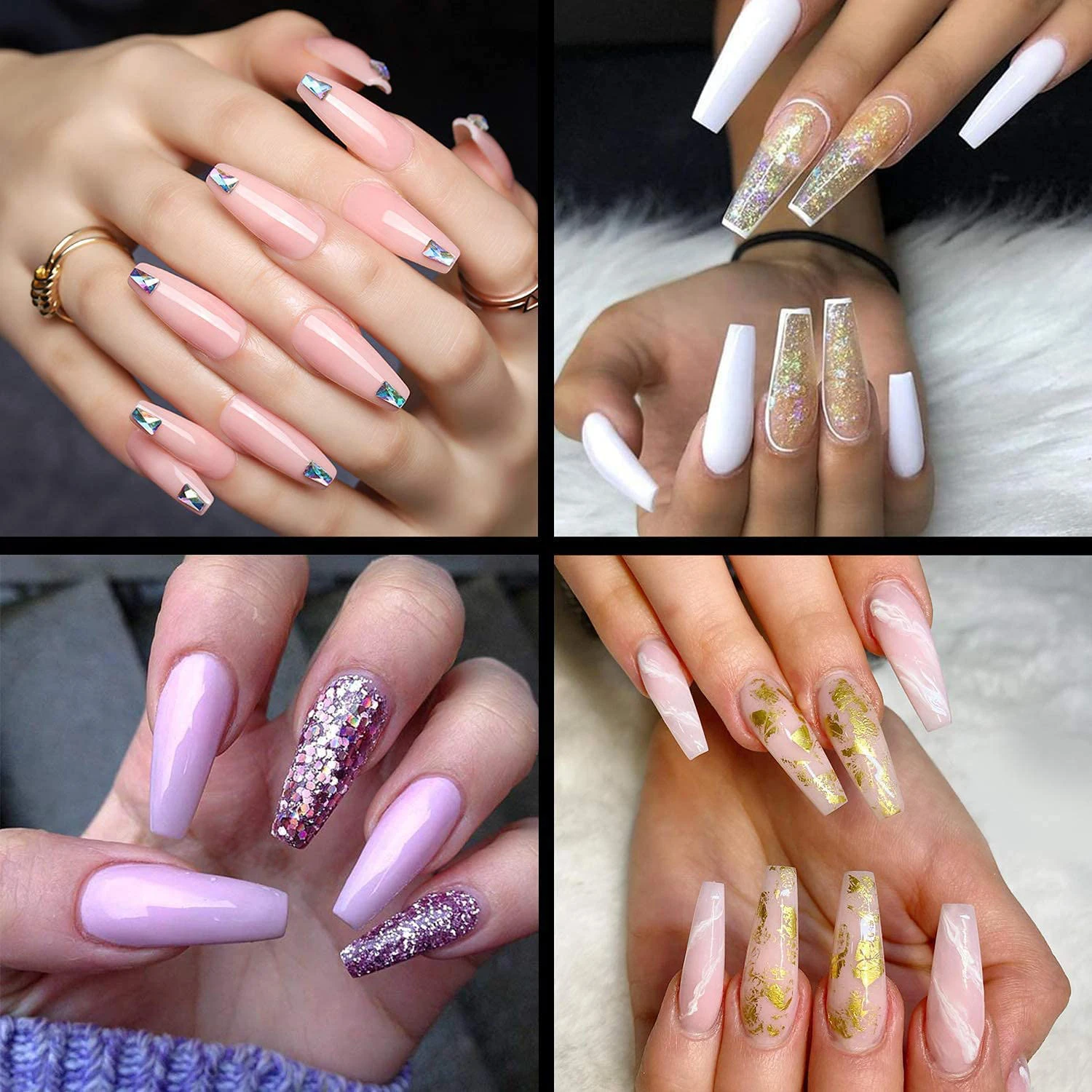 500 шт./коробка прозрачные накладные ногти капсулы для ногтей акриловые с полным