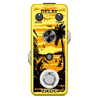 zikzic guitar delay pedals for electric guitar analog delay effect pedal mini size true bypass