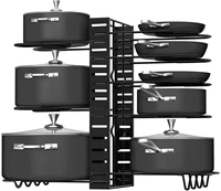58 layer pan racks organizers adjustable pot storage shelf dish drainer lid holders with 3 diy methods for kitchencabinet