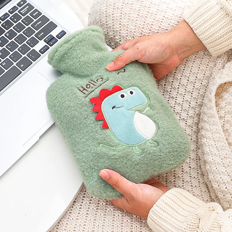 

1000ml Cute Hot Water Bottle Warm Belly Treasure Cartoon Warmer Filled Mini Explosion-proof Portable Winter Reusable Hand Warmer