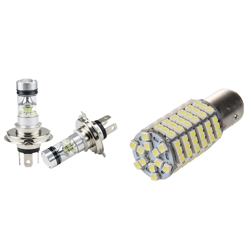 

1X1157 1016 1034 120 SMD светодиодный задний фонарь P21 / 5 Вт и 2 шт. светодиоды высокой мощности H4 Hb2 9003 лампа 100 Вт светодиодный одов автомобильный проти...