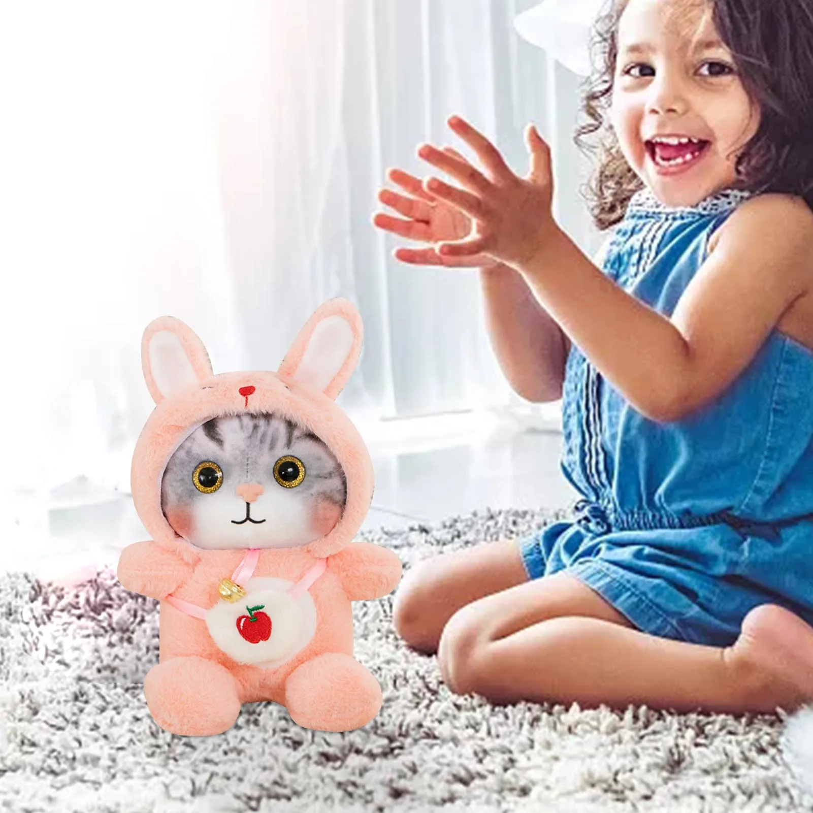 Мультяшная Милая кошка искусственное платье плюшевые игрушки мягкая набивная