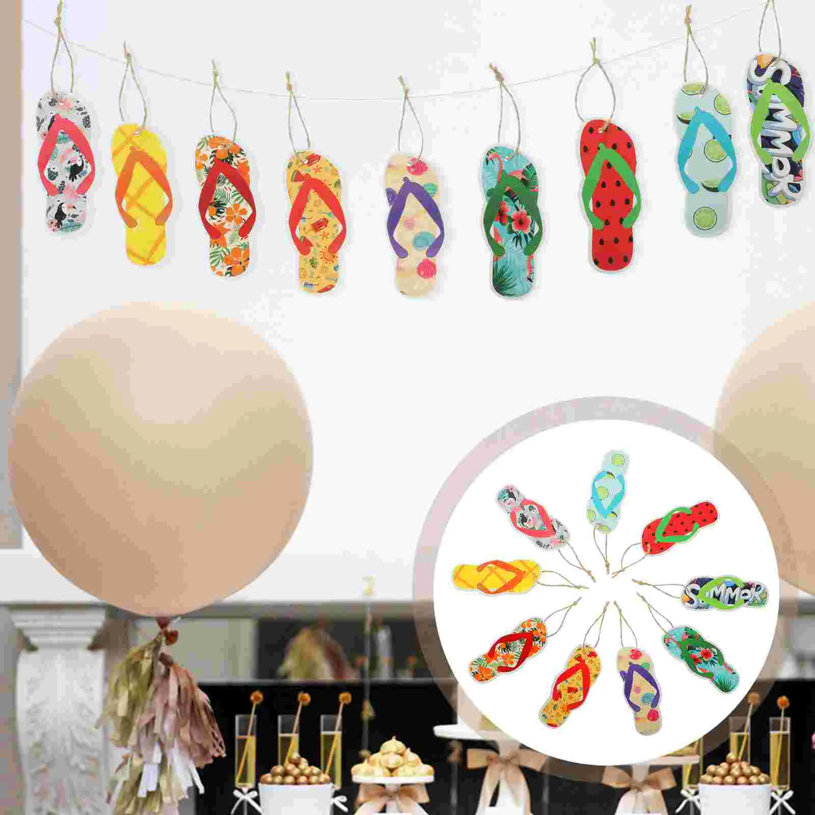 

Moulding Trim Hawaiian Slipper Ornament Decorate Decoration Paper Party Supplies