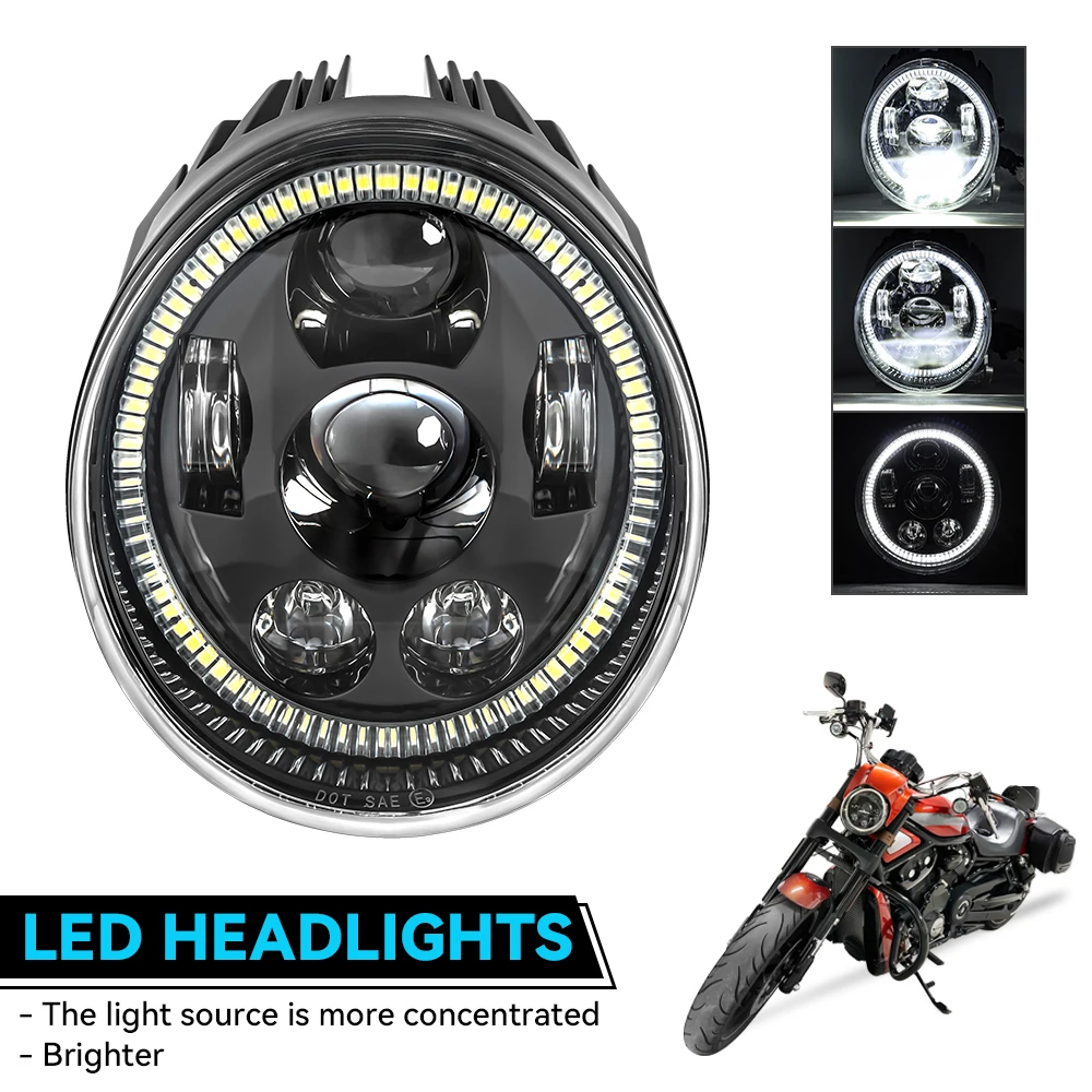 DOT E9 Mark светодиодная фара для мотоциклов Vrod V Rod V-ROD VRSC VRSCDX VRSCA 02-17 мотоциклы Фара