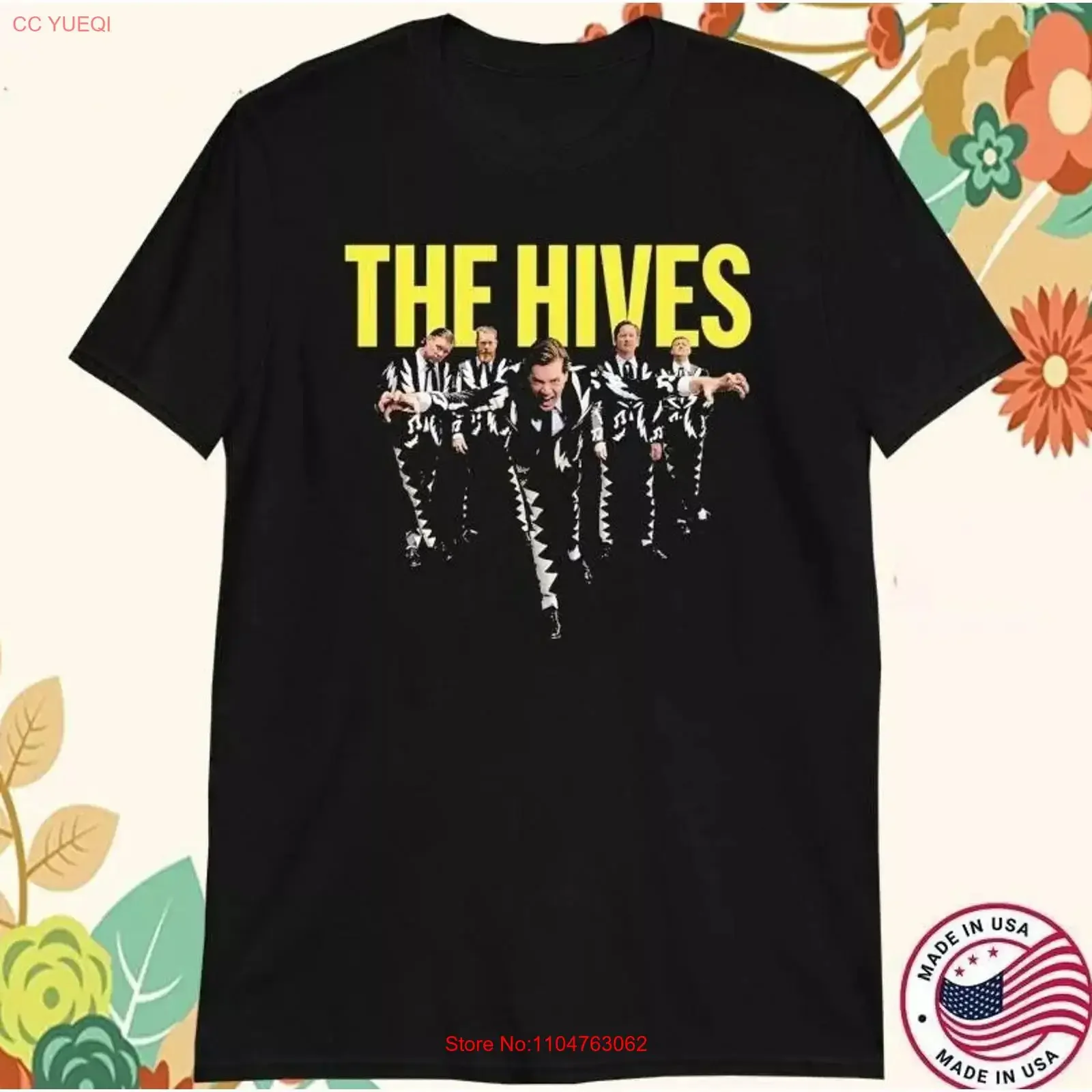 Фото Футболка The Hives Death Of Randy Fitzsimmons Tour 2023 2024, размер S-5XL, винтажная, с эффектом потертости, стильная, удобная, слегка универсальная. №1