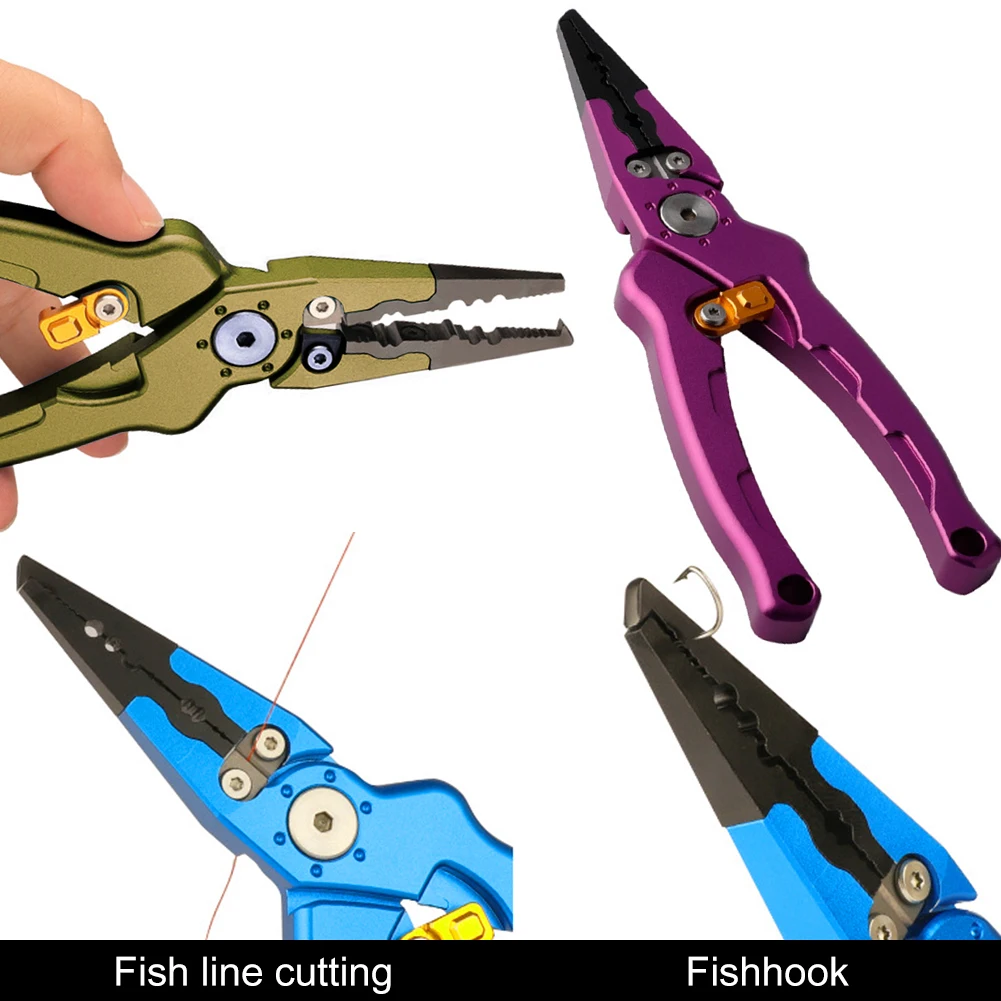 

Multifunctional Aluminum Alloy Fishing Pliers Scissors Braid Line Lures Cutter Hook Remover Tongs Tackle Tools