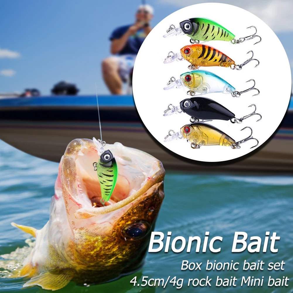 

5 шт., пластиковые бионические воблеры, 4,5 см, 4 г