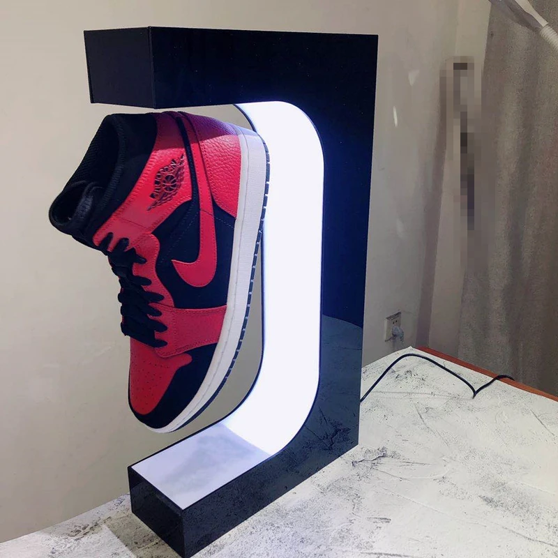 Espositore per scarpe Foating 110V supporto per Sneaker a levitazione magnetica con luce a LED per Display di raccolta di negozi pubblicitari